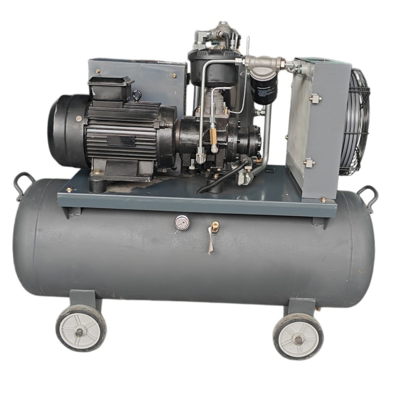 4,5 kW, 8 bar, tankgemonteerde eentraps luchtcompressor met vaste snelheid