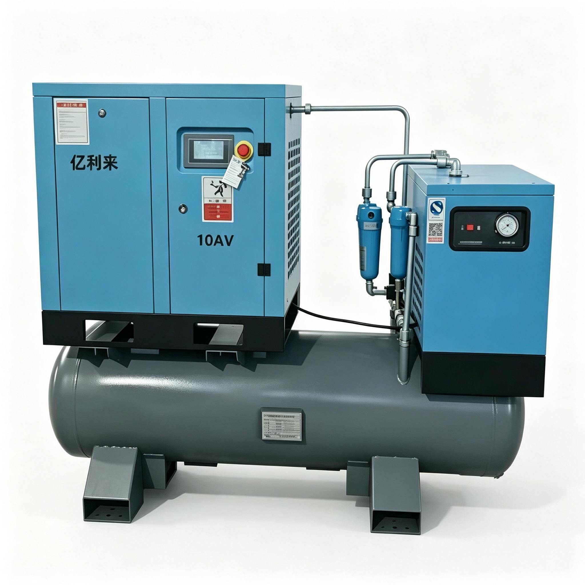 7,5 kW 4-in-1 eentraps luchtcompressor met vaste snelheid