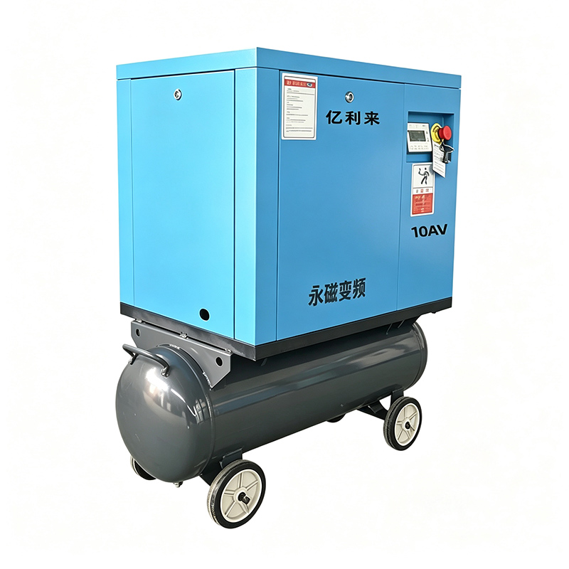 7,5 kW 8 bar op tank gemonteerde VSD eentraps schroefluchtcompressor