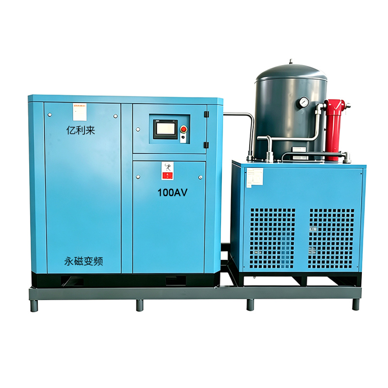 75 kW op skid gemonteerde lagedruk VSD eentraps luchtcompressor